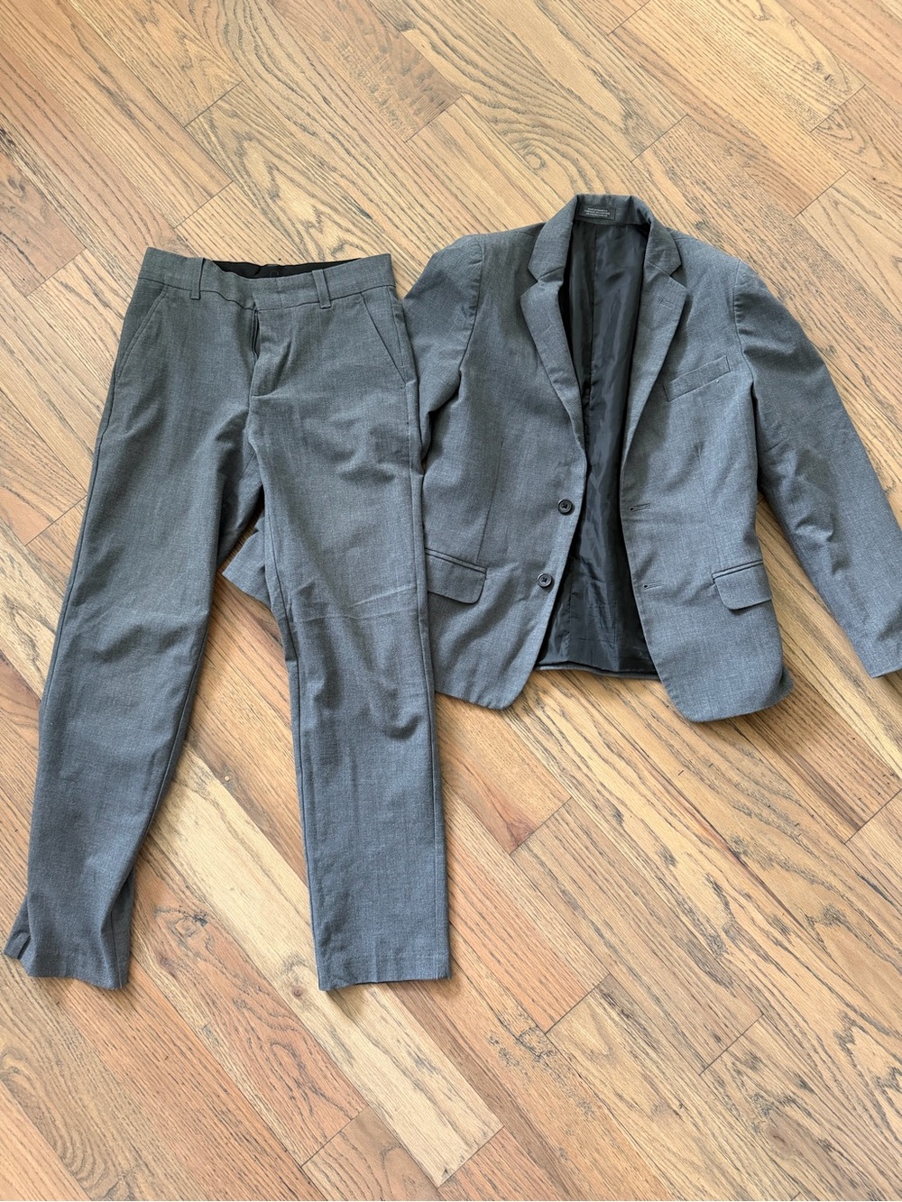 Boys Van Heusen Gray Two-Piece Suit Jacket and Pants